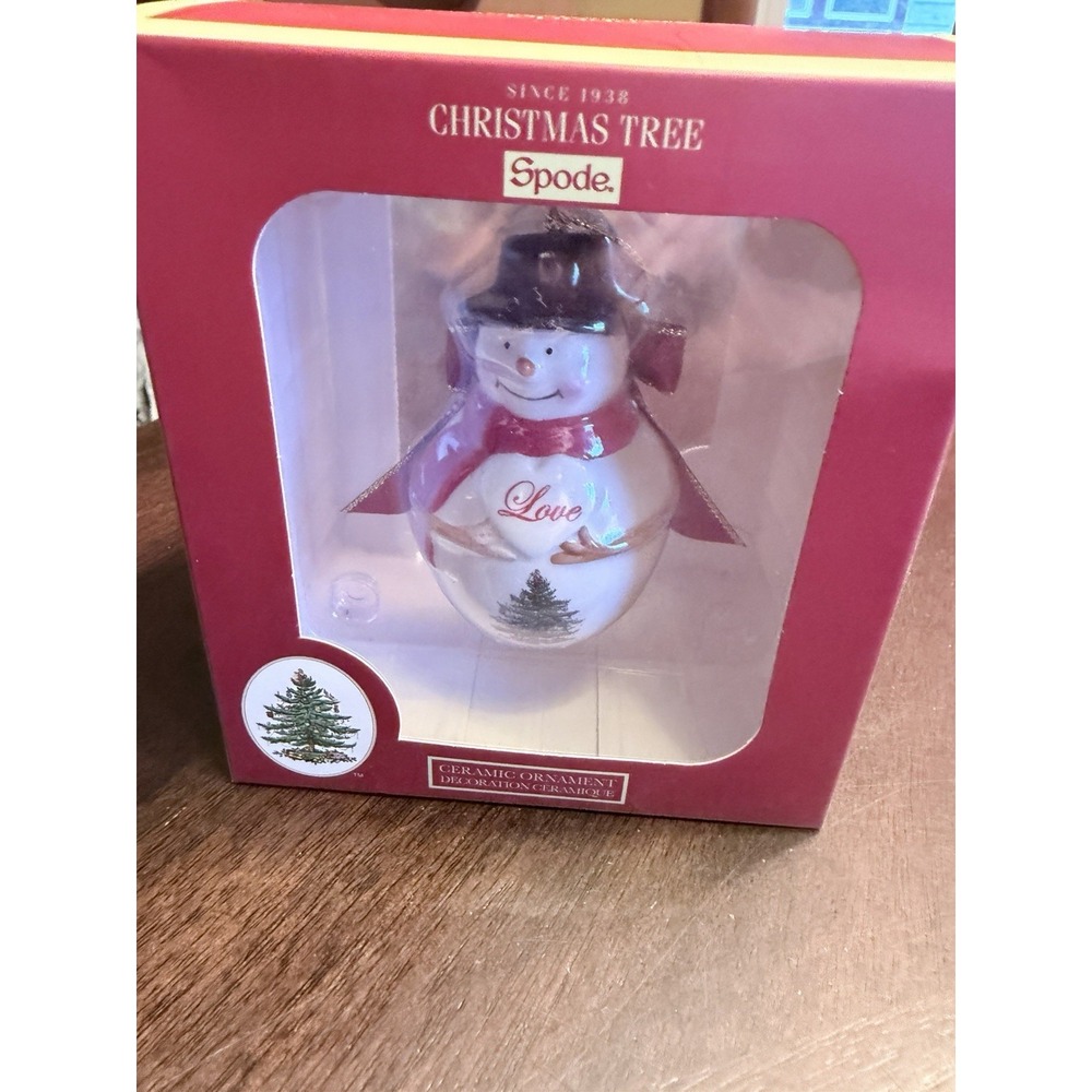 Spode Christmas Tree Ornaments Love The Snowman NIB 2022